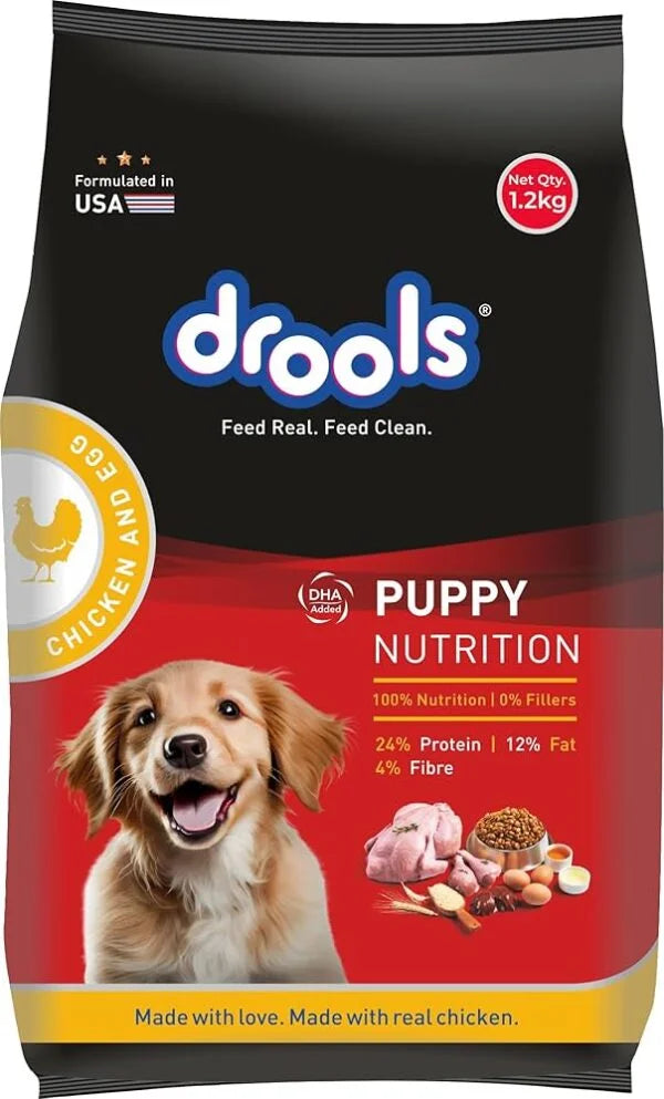 Drools Puppy Dry Food Chicken & Egg 1.2kg