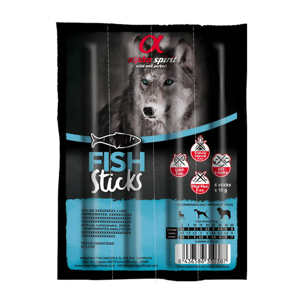 Alpha Spirit® Fish Sticks Dog Treats 4 Pack